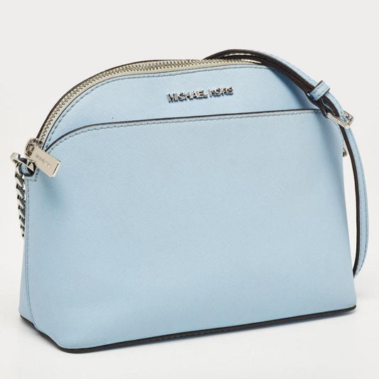 Michael Kors Light Saffiano Leather Emmy Dome Crossbody Bag