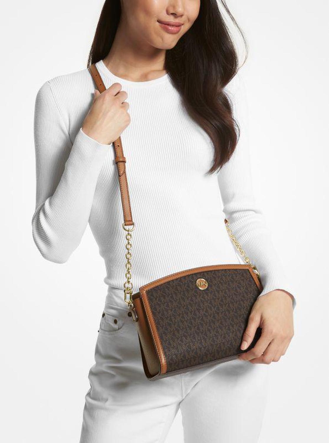Chantal Large Signature Logo Messenger Bag