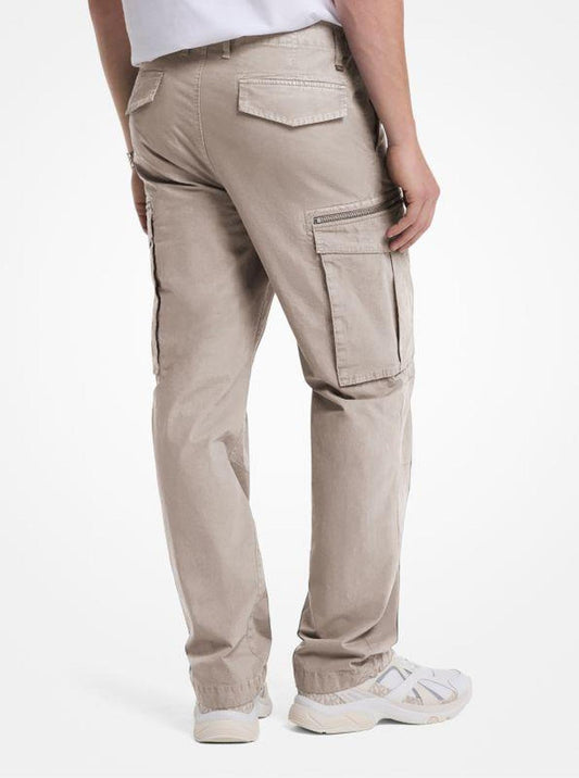 Stretch Cotton Poplin Cargo Pants