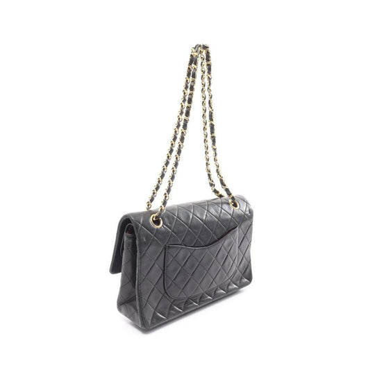 Matelasse W Flap W Chain Shoulder Bag Lambskin Gold Hardware Vintage