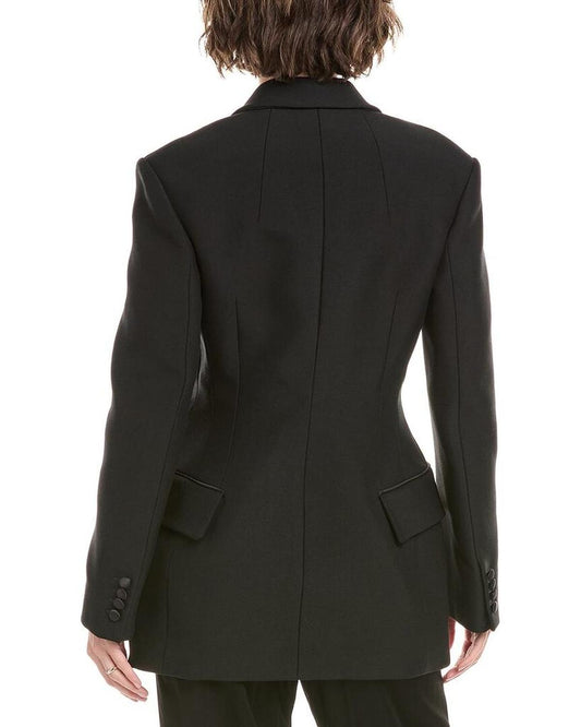 Sculpted Wool-Blend Blazer