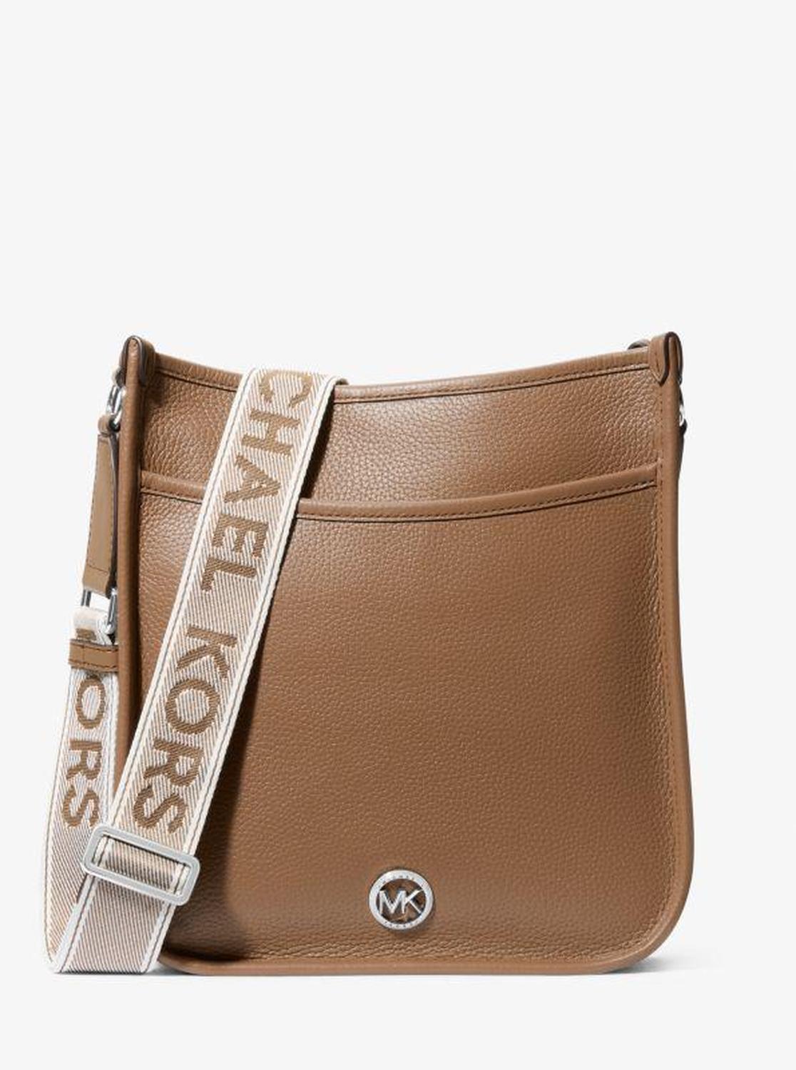 Luisa Large Pebbled Leather Messenger Bag