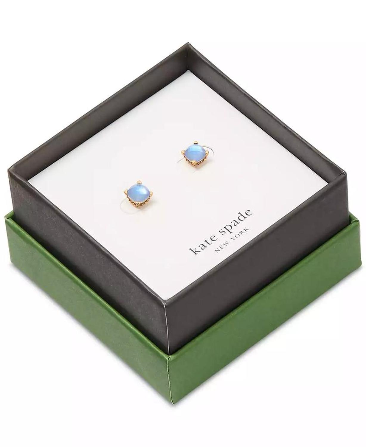 Gold-Tone Color Cubic Zirconia Stud Earrings