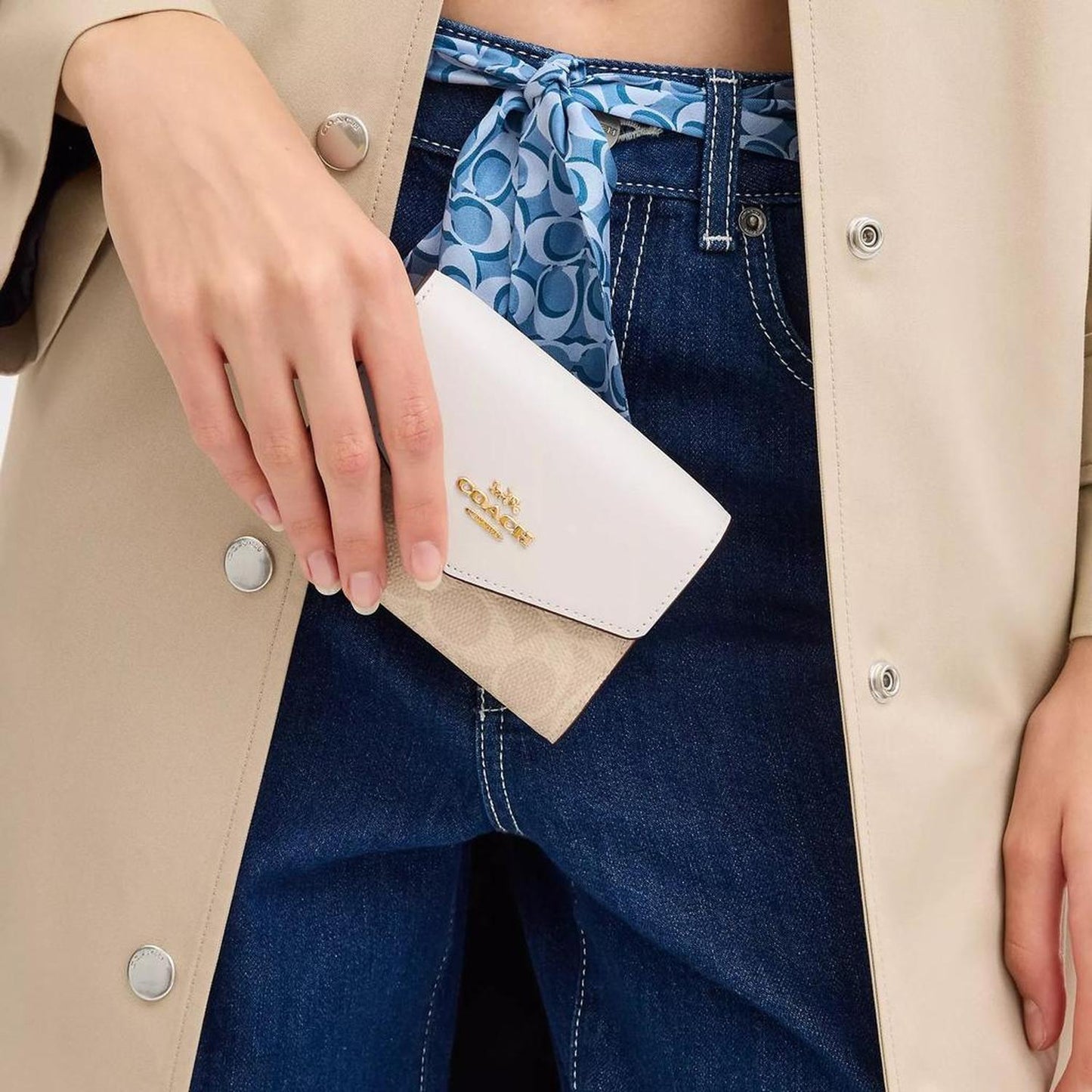 Mini Envelope Wallet With Strap In Signature Canvas