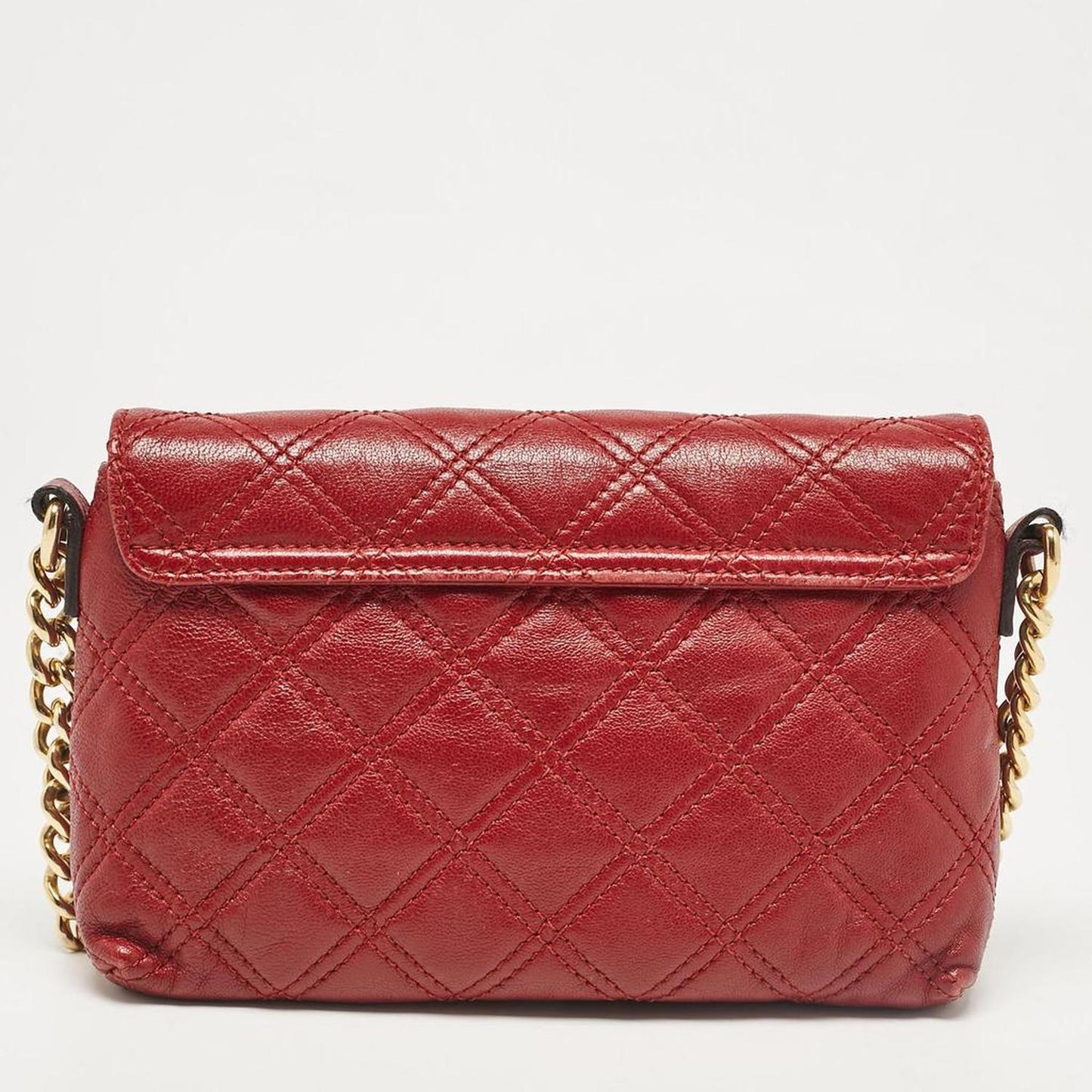 Red Quilted Leather The Small Single Flap Bag