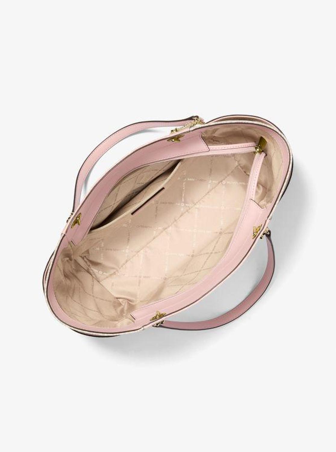 Jet Set Large Color-Block Signature Logo Tote Bag