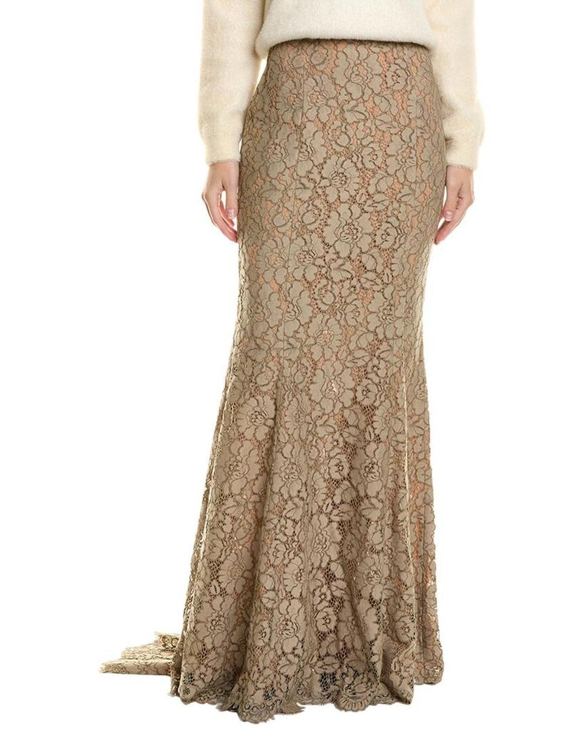 Floral Lace Fishtail Skirt