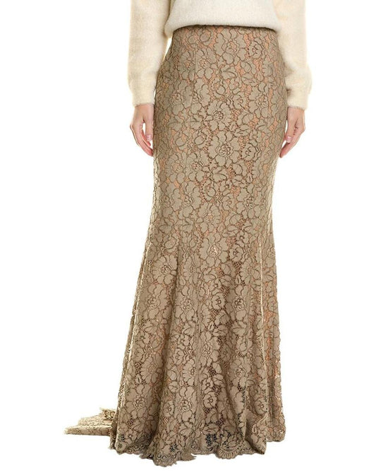 Floral Lace Fishtail Skirt