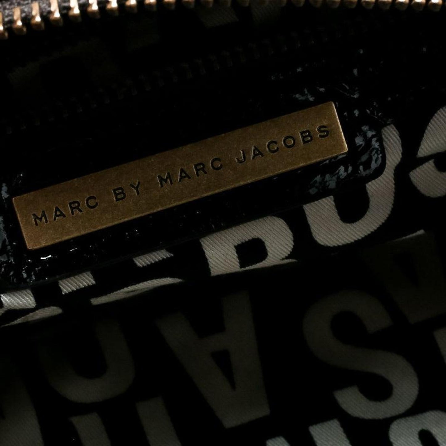 Marc By Marc Jacobs Laminated Leather Zip Pockets Satchel