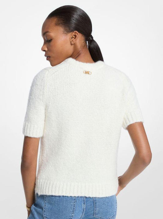 Knit Short-Sleeve Sweater