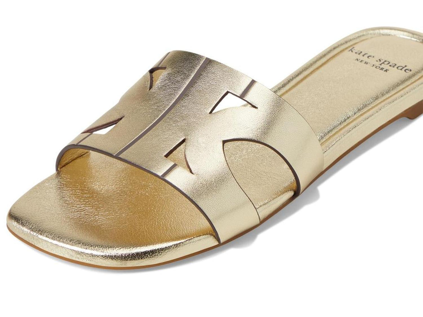 Duo Metallic Leather Slide Sandal