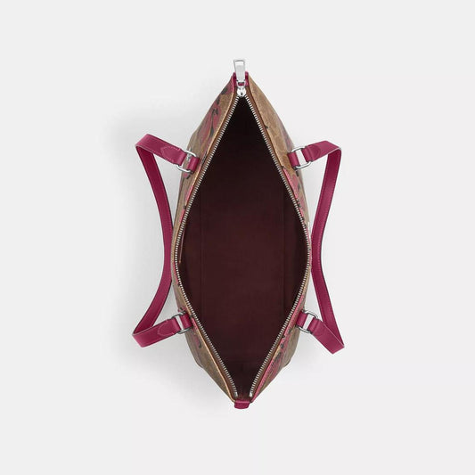 Gallery Tote Bag In Signature Canvas With Bow Print