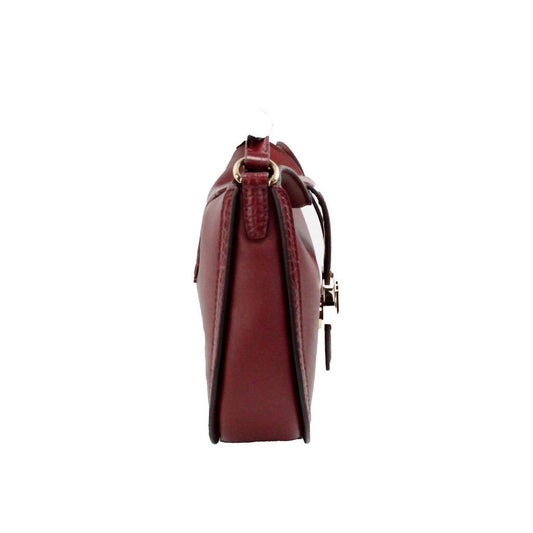 Women's Gabby Leather Foldover Hobo Crossbody Bag In Dark Cherry