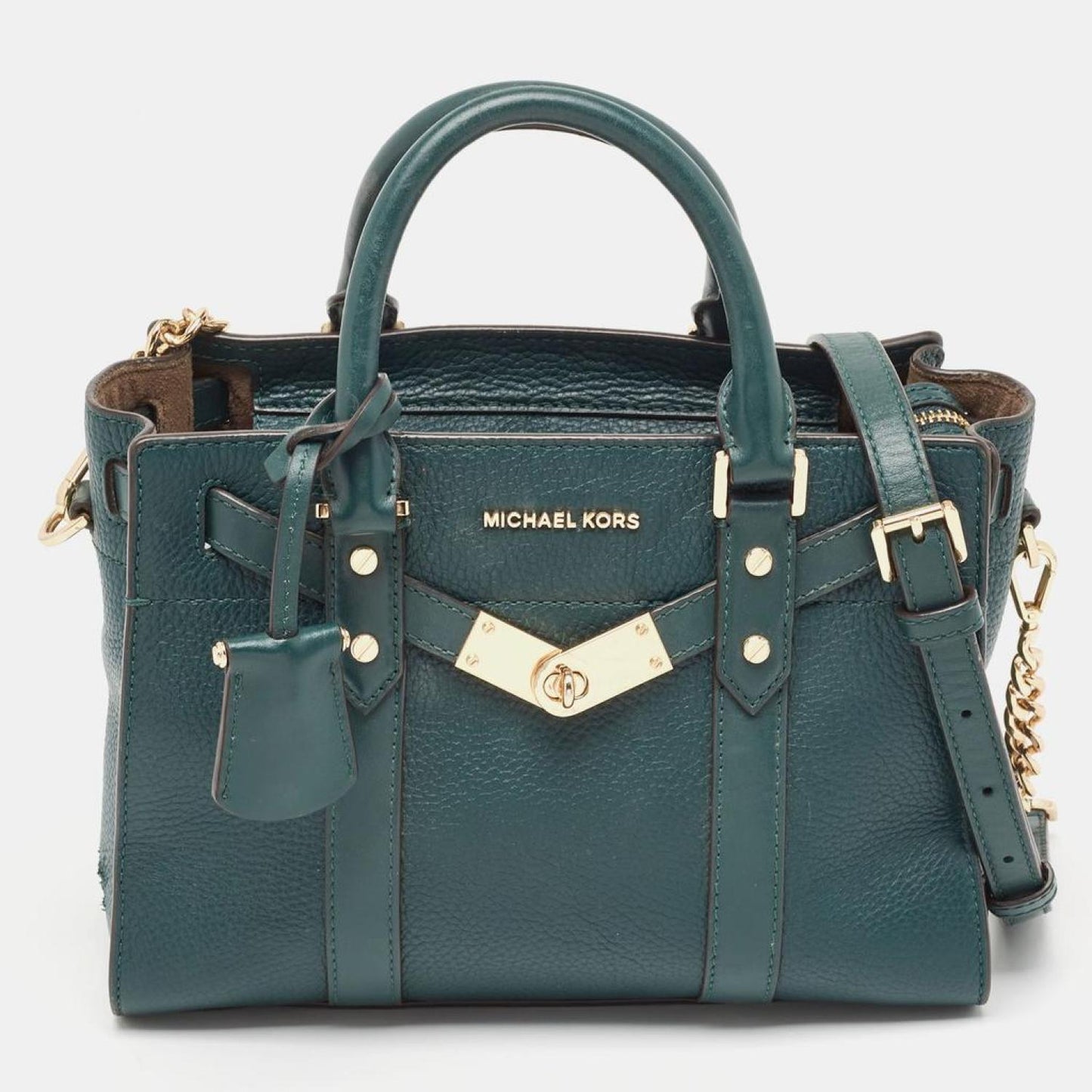 Michael Kors Dark Leather Nouveau Hamilton Tote