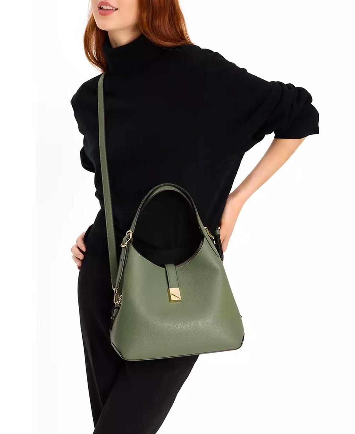 Women's Deco Pebbled Medium Crossbody Tote Bag