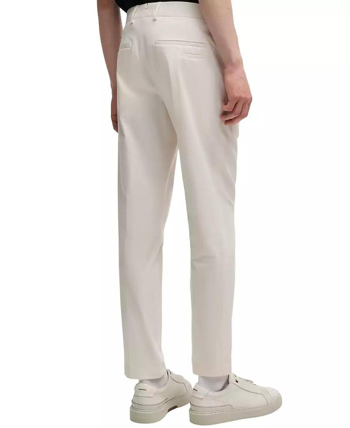 Men's Stretch Cotton-Silk Slim-Fit Trousers
