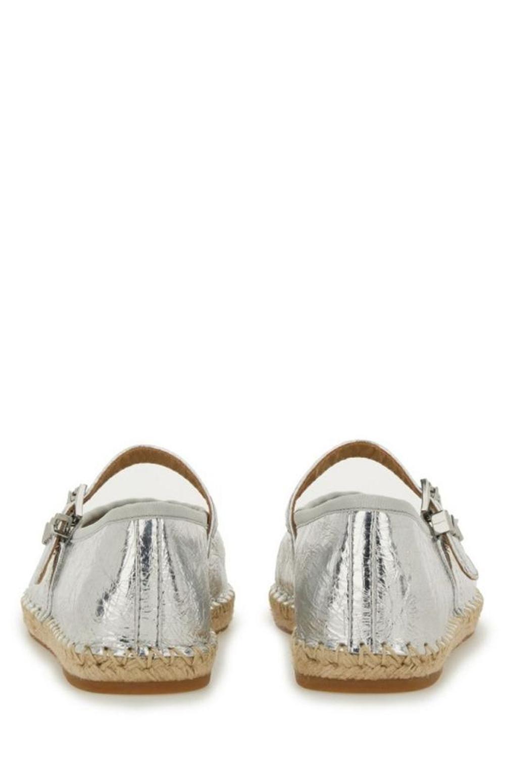 Michael Kors Lynn Metallic Leather Ballet Espadrilles