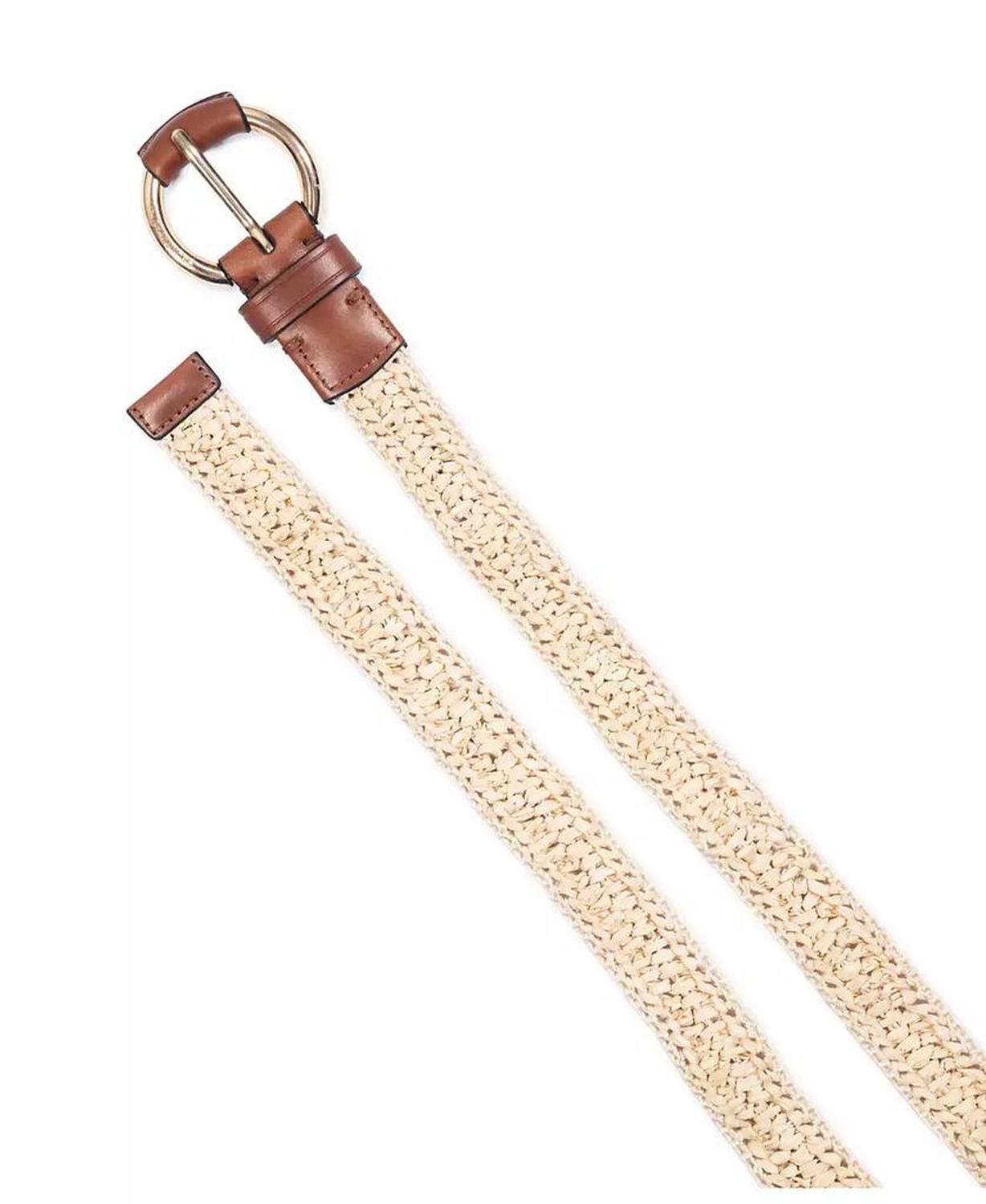 32mm Woven Raffia Belt