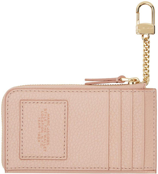 Pink 'The Leather Top Zip Multi' Wallet