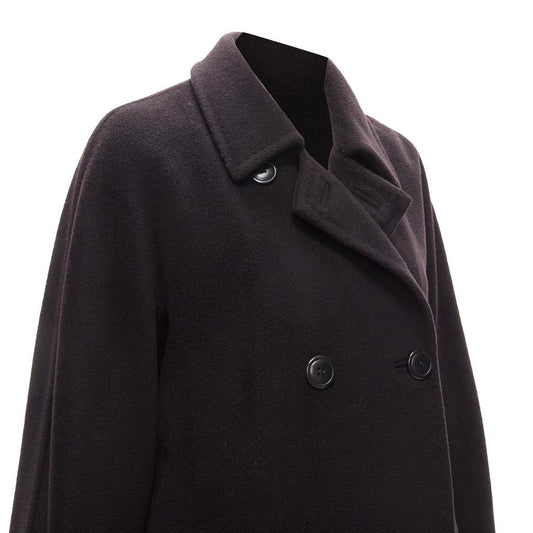 virgin wool cashmere double breasted coat