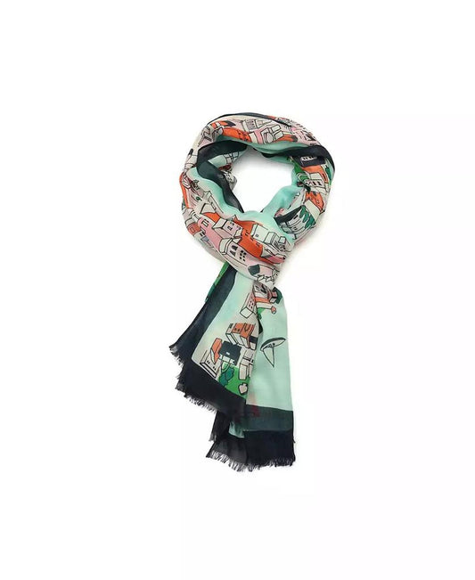 Women's Map Oblong Scarf