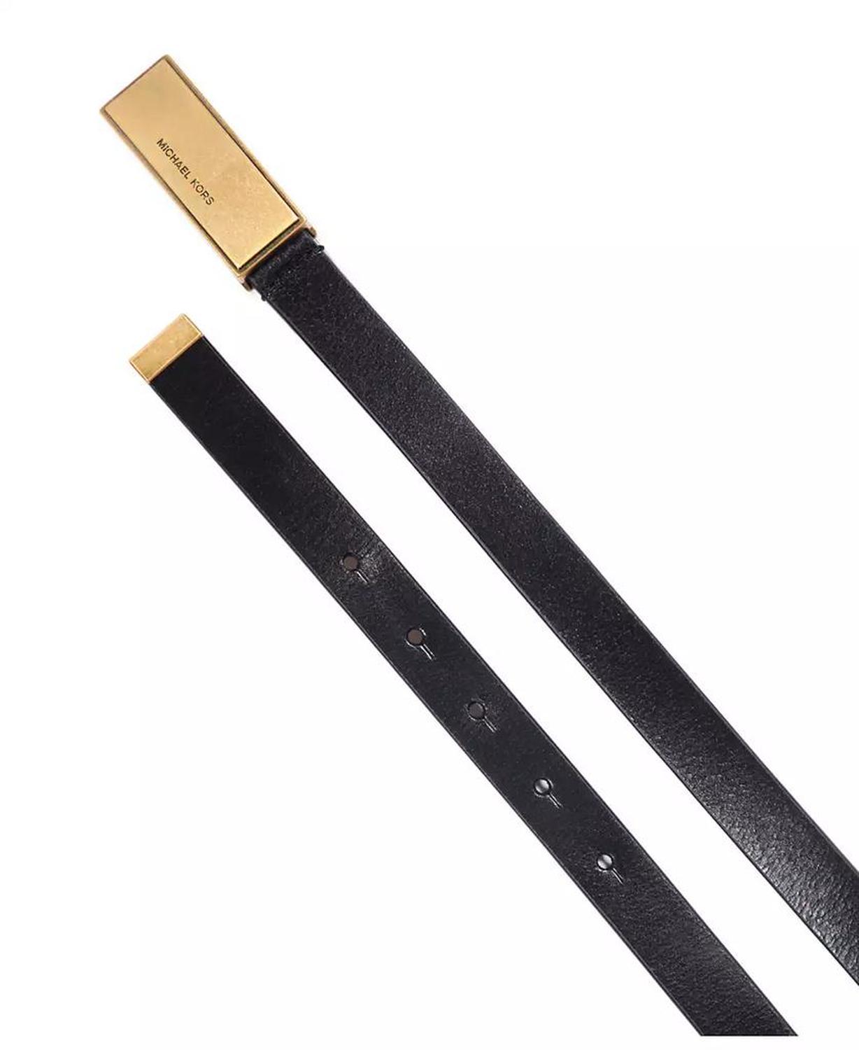 Micheal Kors Women's Plaque Leather Belt