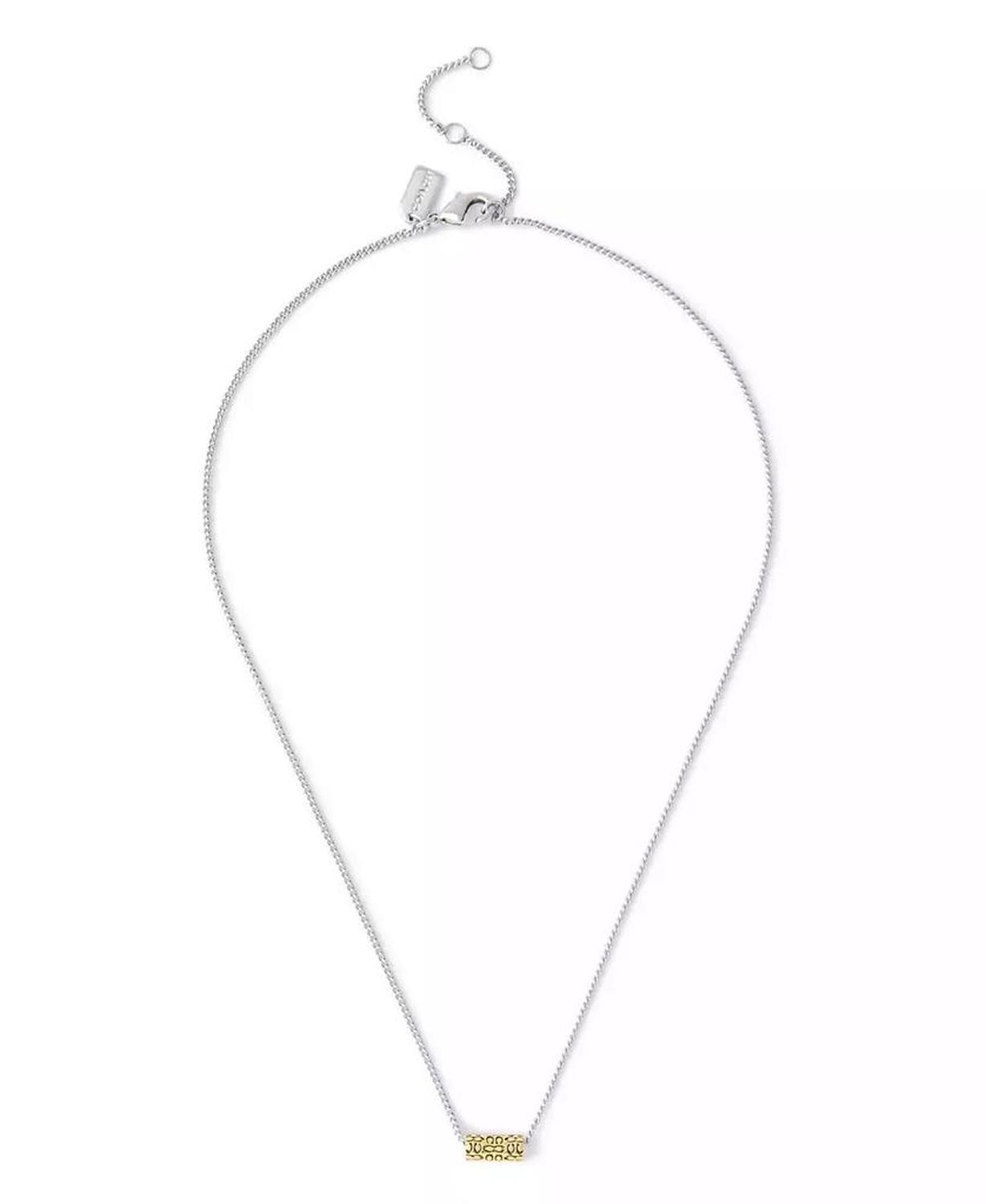 Signature Quilted Tube Pendant Necklace