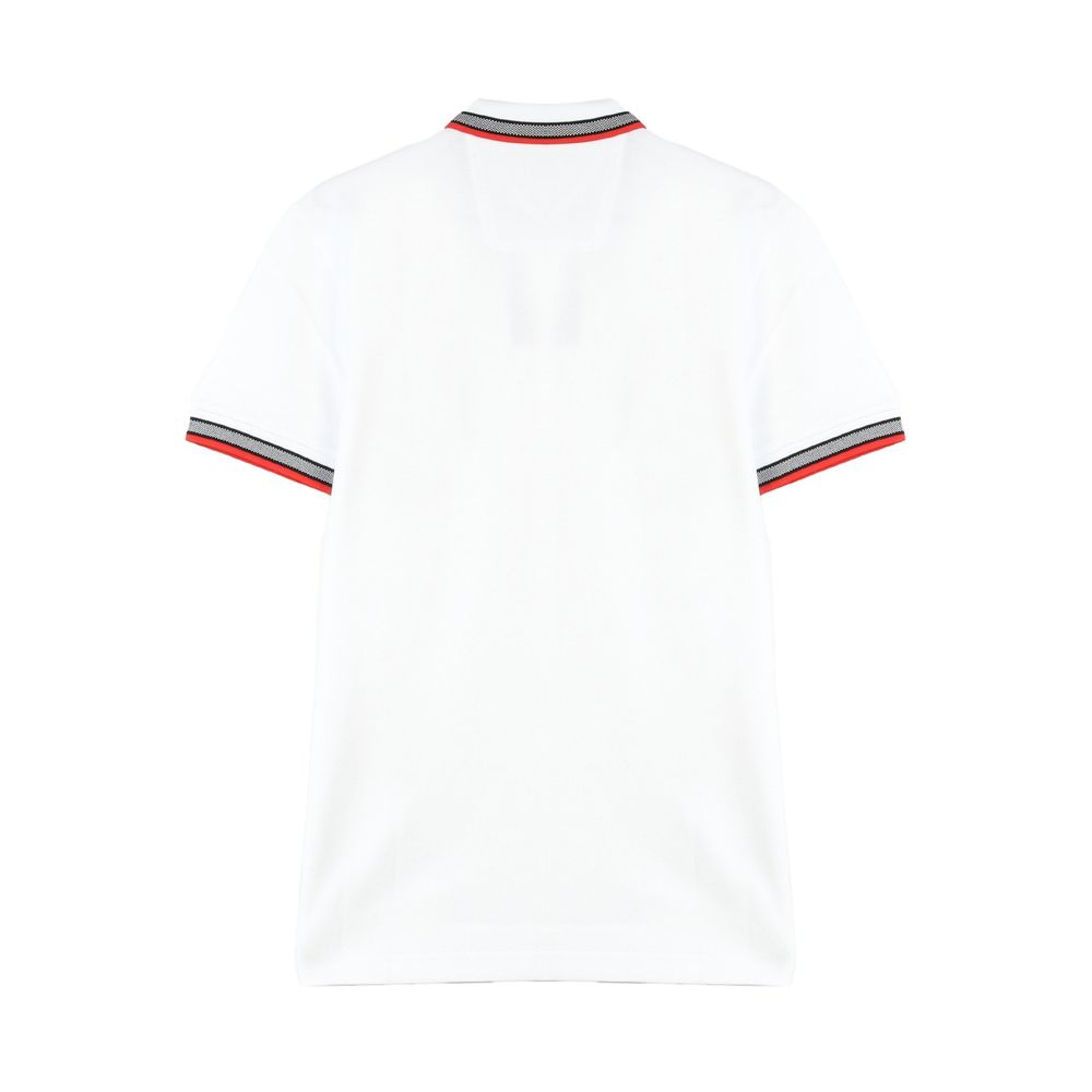 Hugo Boss Black And White Cotton Polo Shirt