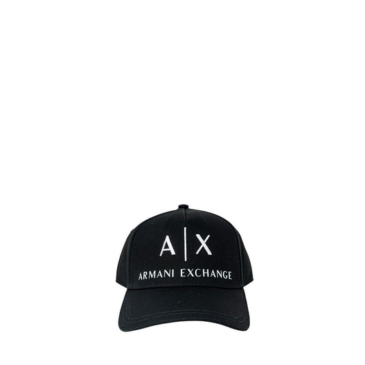Armani Exchange Black Cotton Hats & Cap