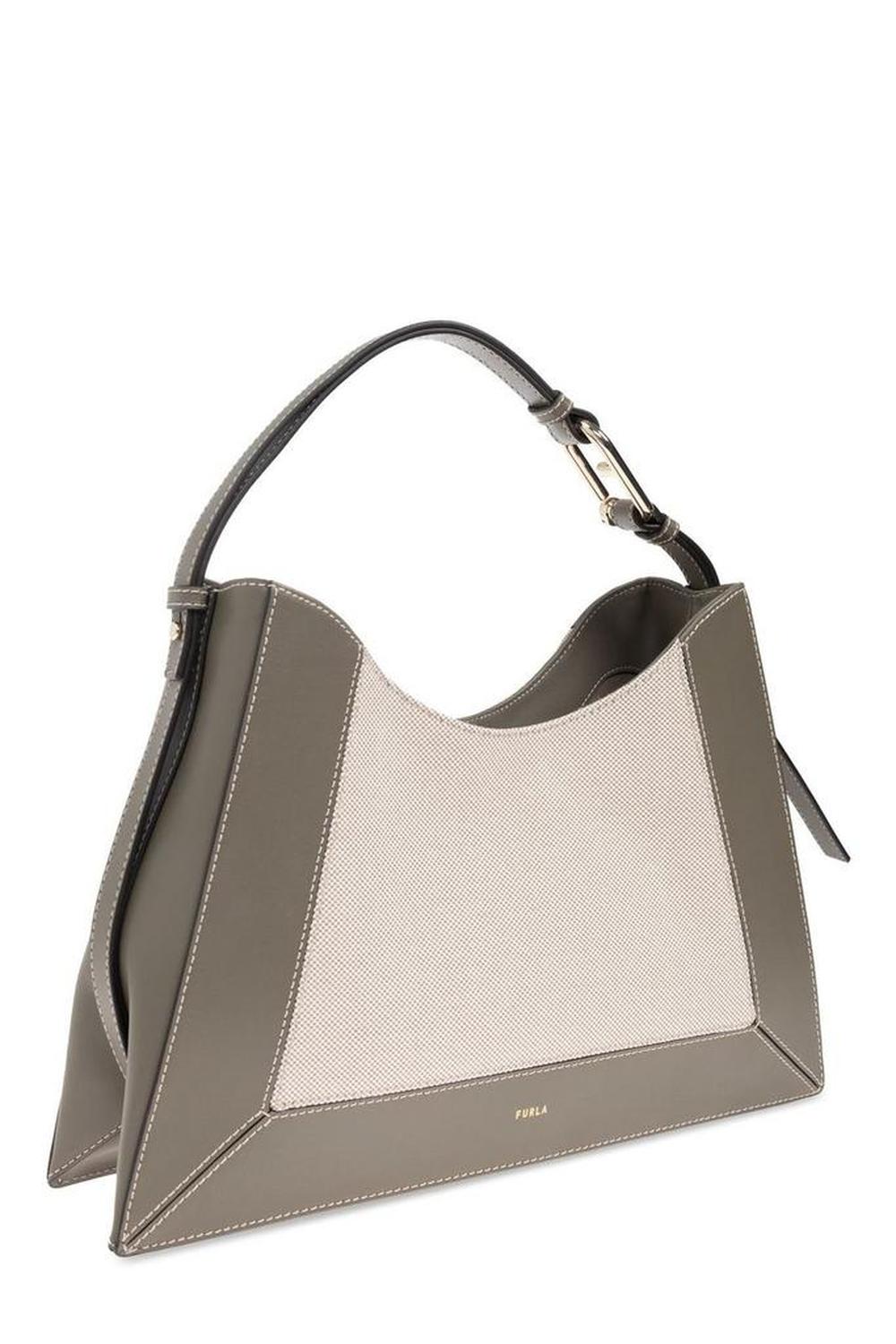 Furla Logo Printed Top Handle Bag