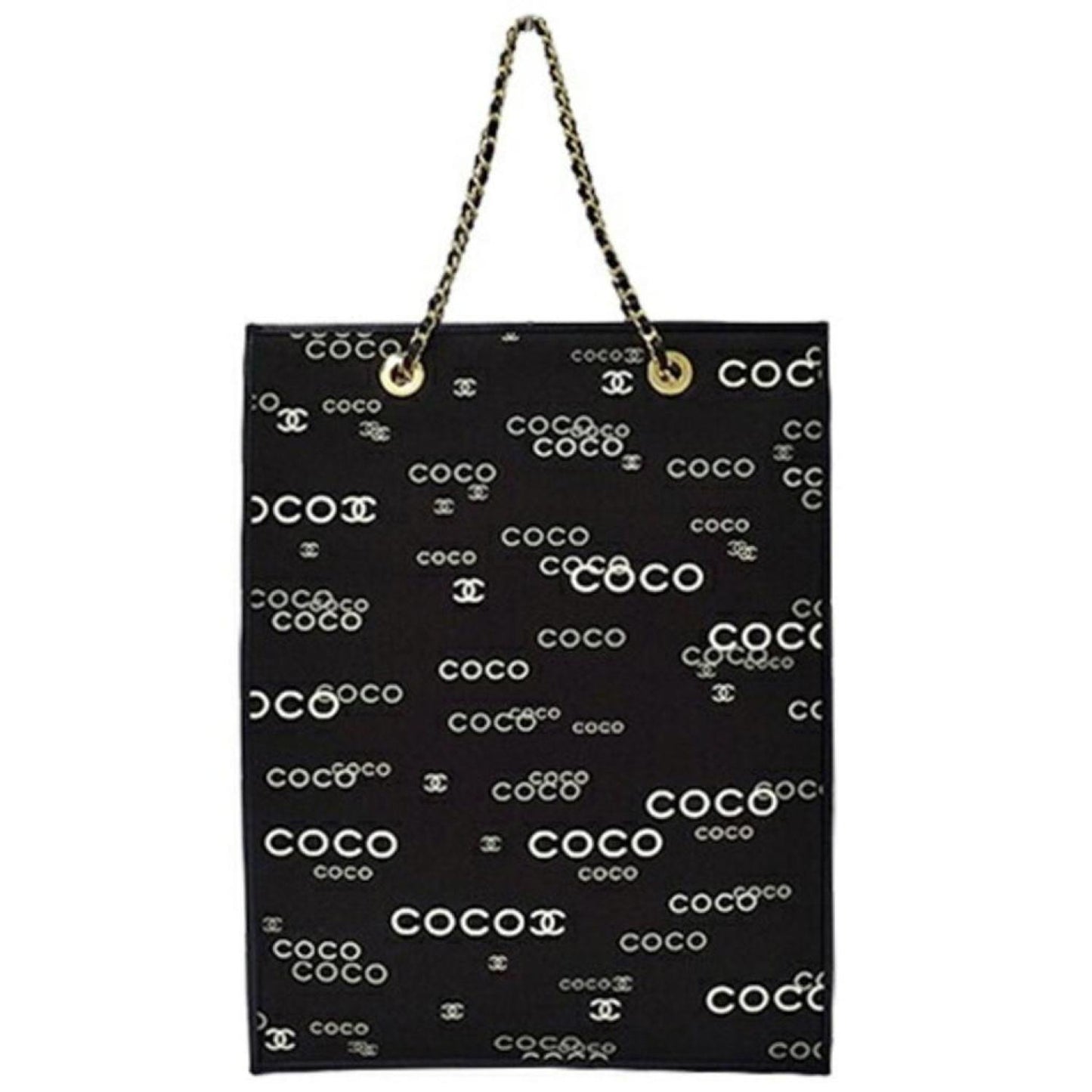 Chanel Coco Mark Canvas Tote Bag (Pre-Owned)