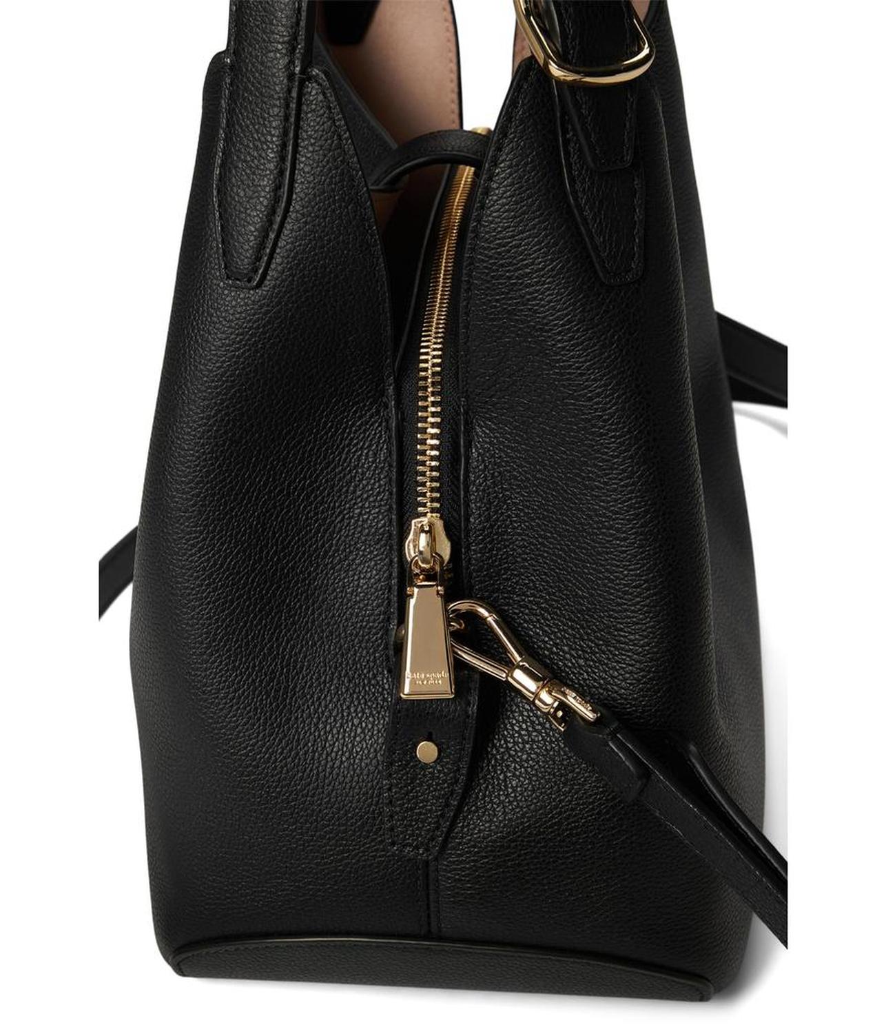 Deco Pebbled Leather Medium Crossbody Tote