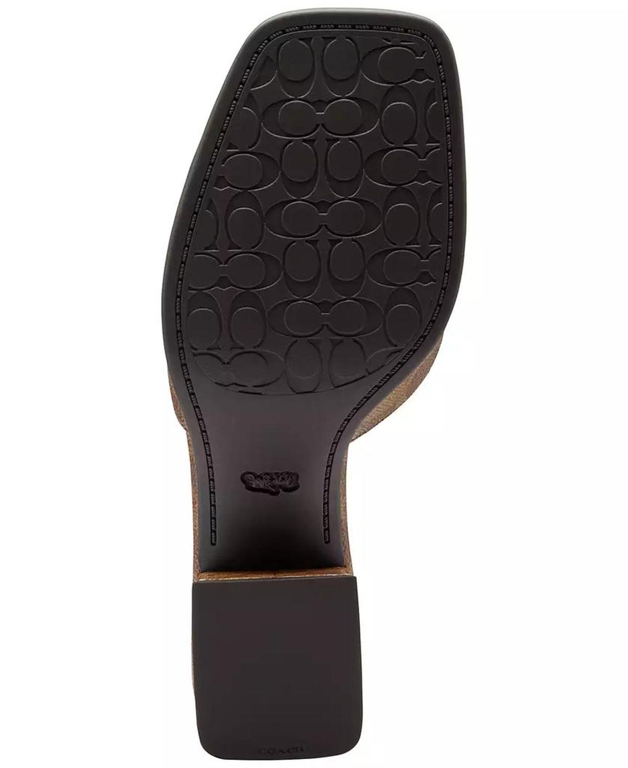 Women's Sculpted C Leather Block-Heel Sandals