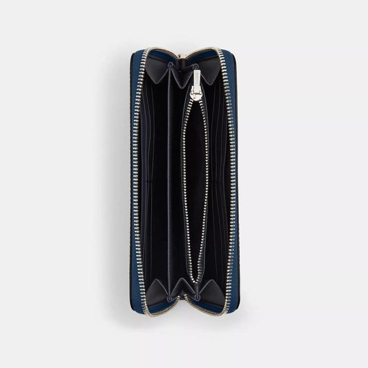 Long Zip Around Wallet In Signature Canvas