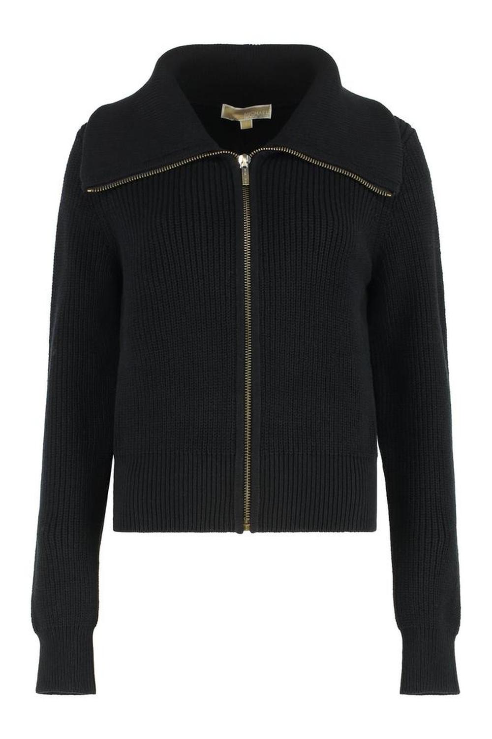 Michael Michael Kors Ribbed-Knit Zipped Cardigan