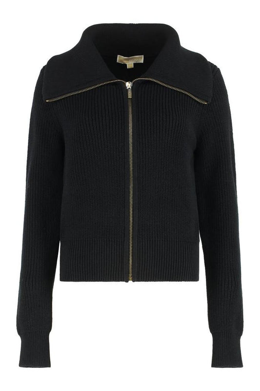 Michael Michael Kors Ribbed-Knit Zipped Cardigan