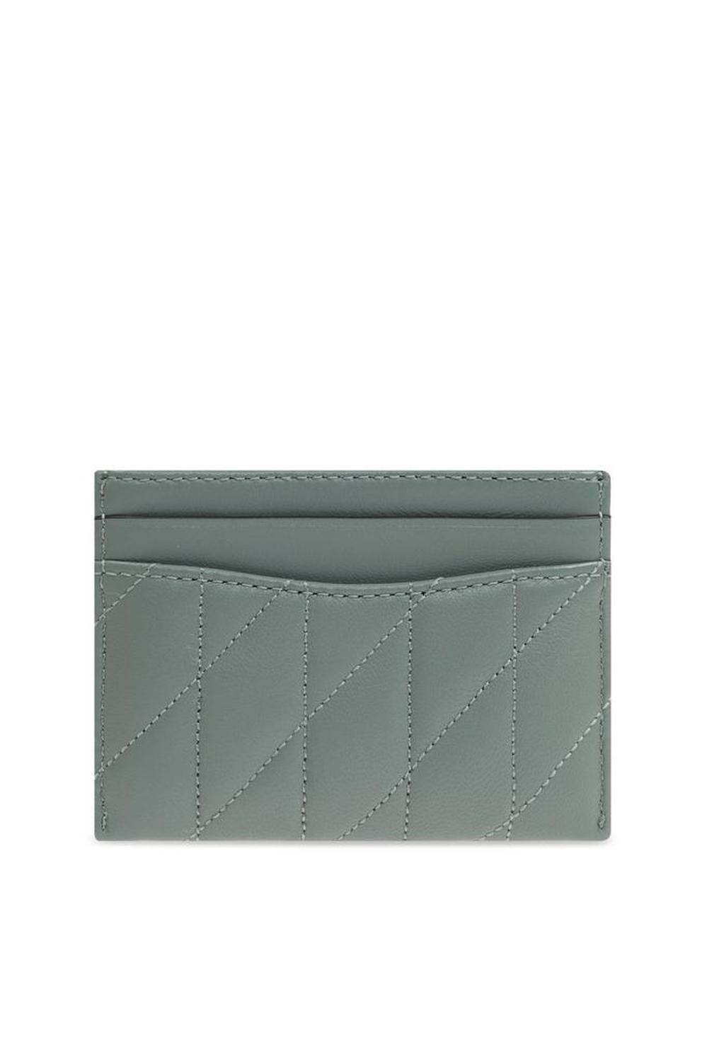 Coach Logo Plaque Quilted Card Case