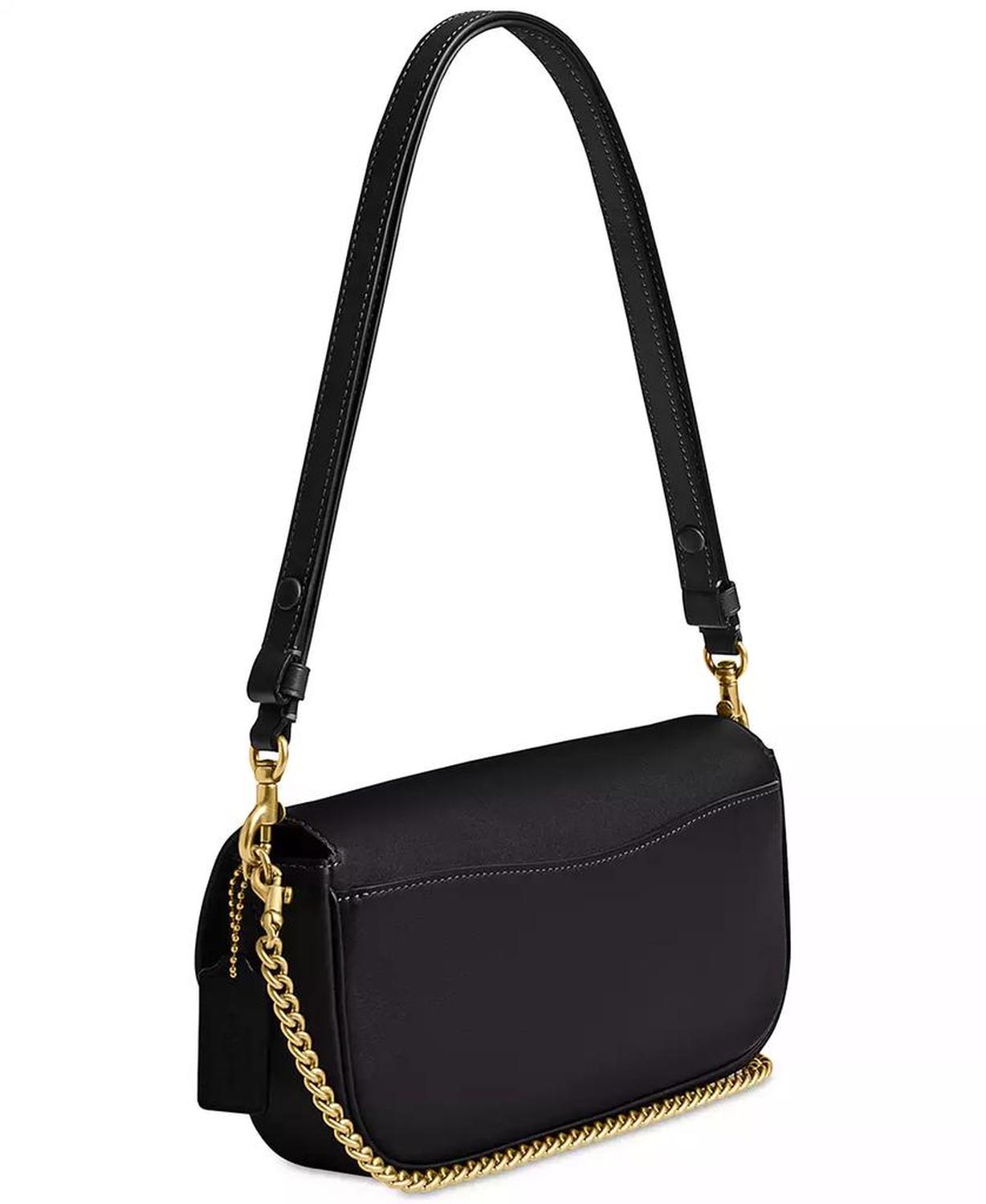 Brook Small Leather Flap Chain Bag