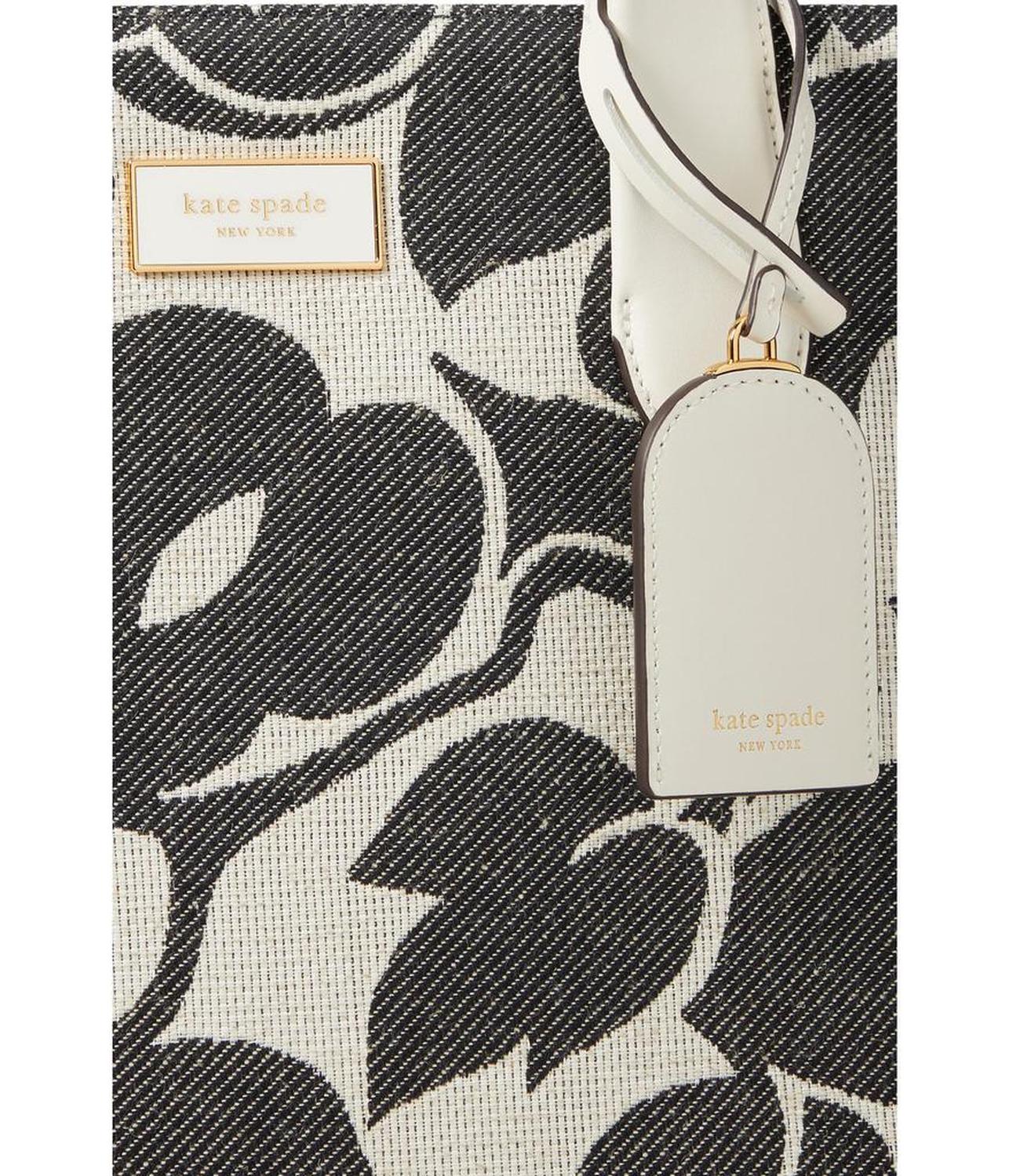 Manhattan Tropical Foliage Canvas Jacquard Large Tote