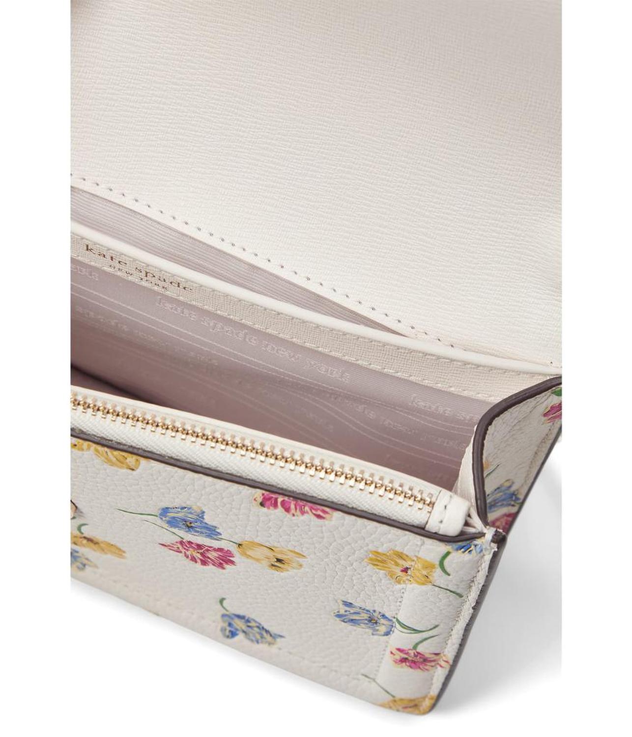 Knott Tulip Toss Embossed Pebbled Leather Flap Crossbody