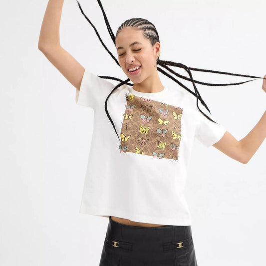 Butterfly Signature Square Classic T Shirt In Organic Cotton