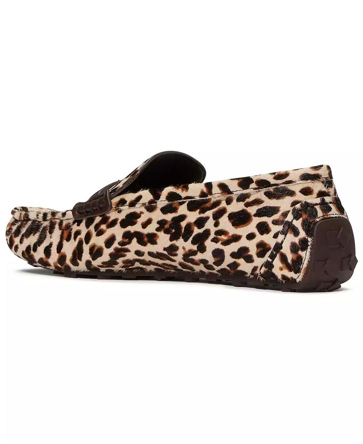 Women's Flower Stud Round Toe Moccasin Loafers