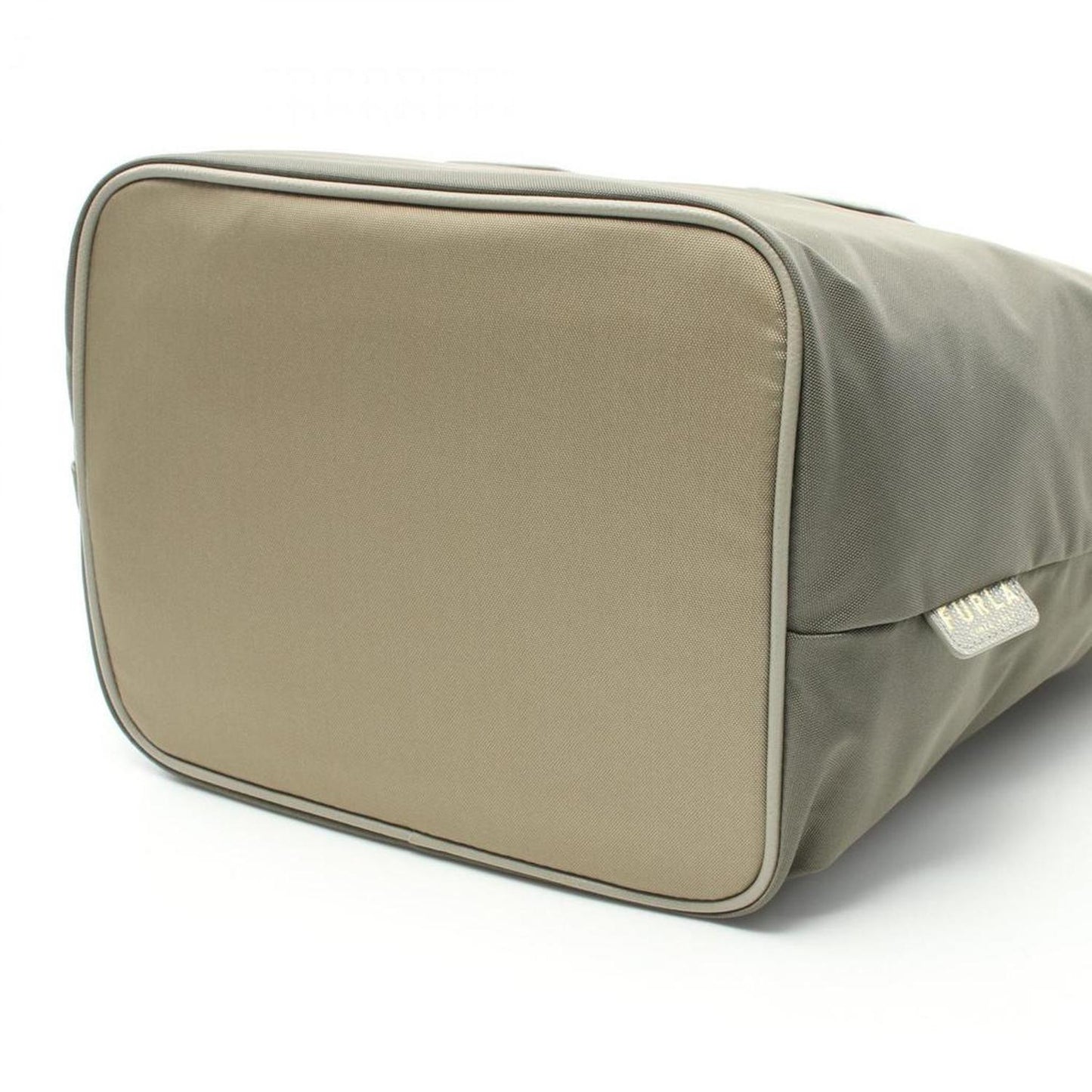Leather Nylon Canvas Tote Bag