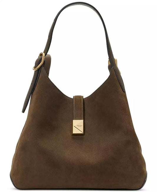 Deco Suede Crossbody Tote Bag