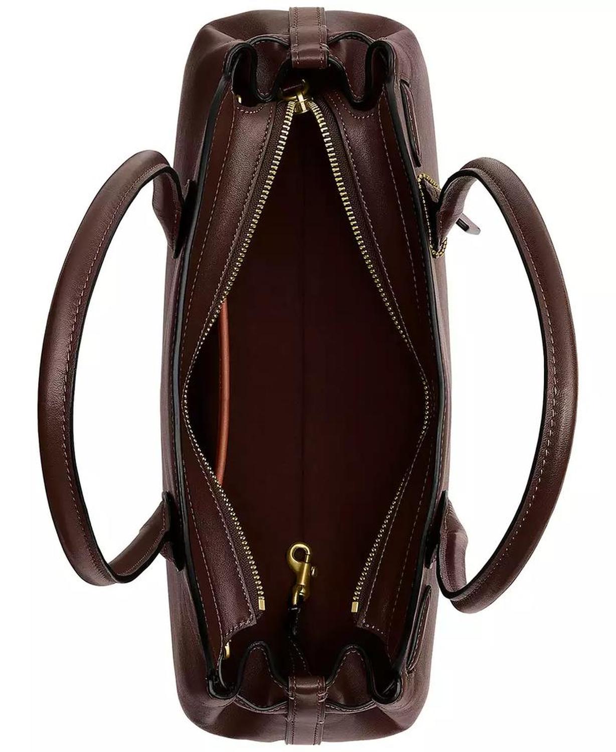 Glazed Leather Empire Carryall 34