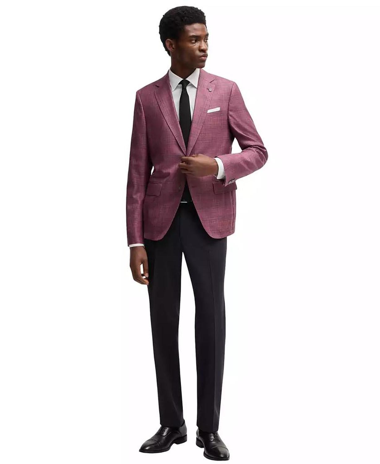 Men's Stretch-Cotton Poplin Slim-Fit Dress Shirt