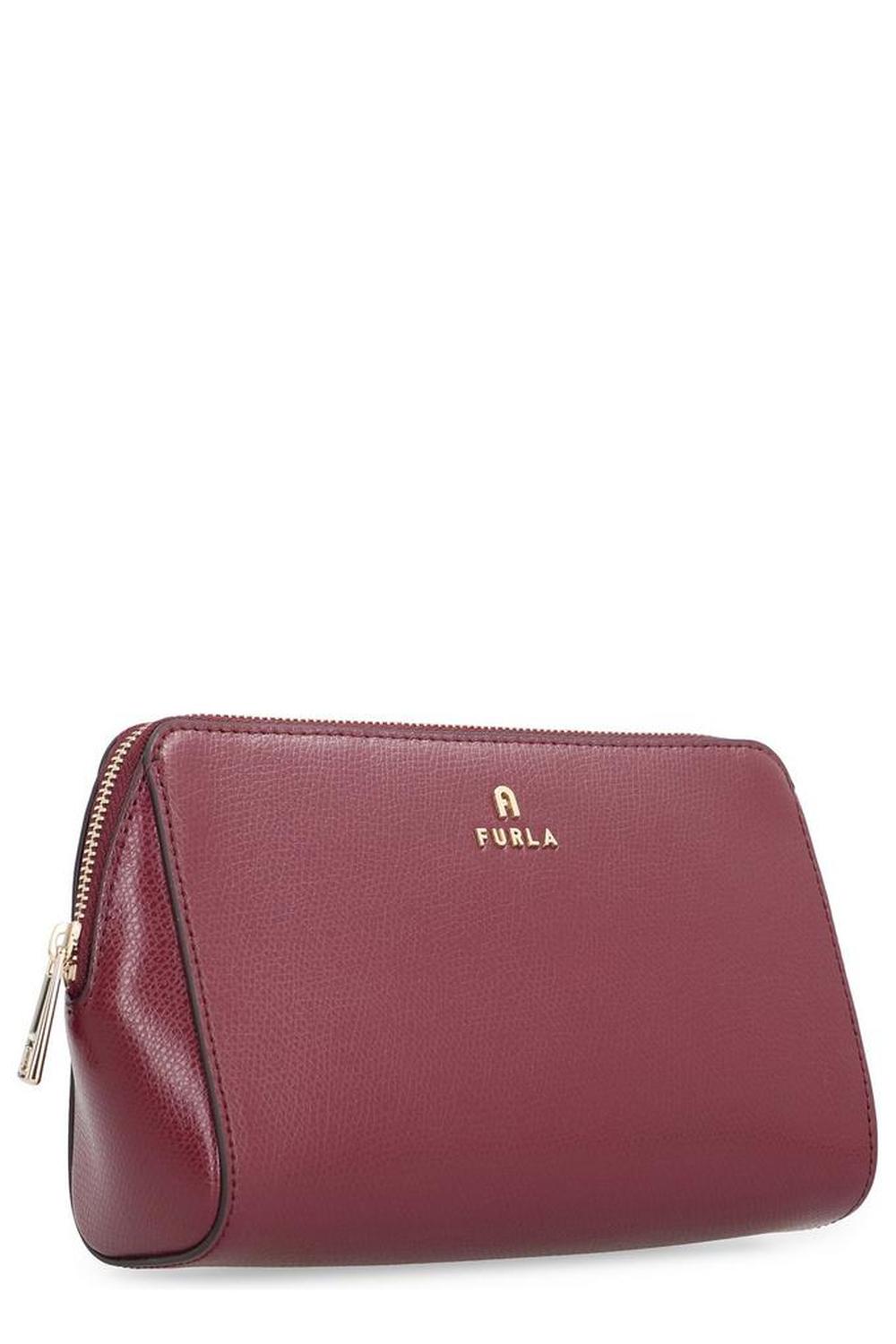 Furla Camelia Logo Printed Cosmetic Bag