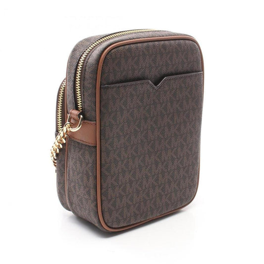 Coated Canvas Leather Shoulder Bag (Pre-Owned)