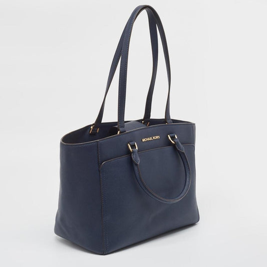 Michael Kors Navy Leather Large Emmy Tote