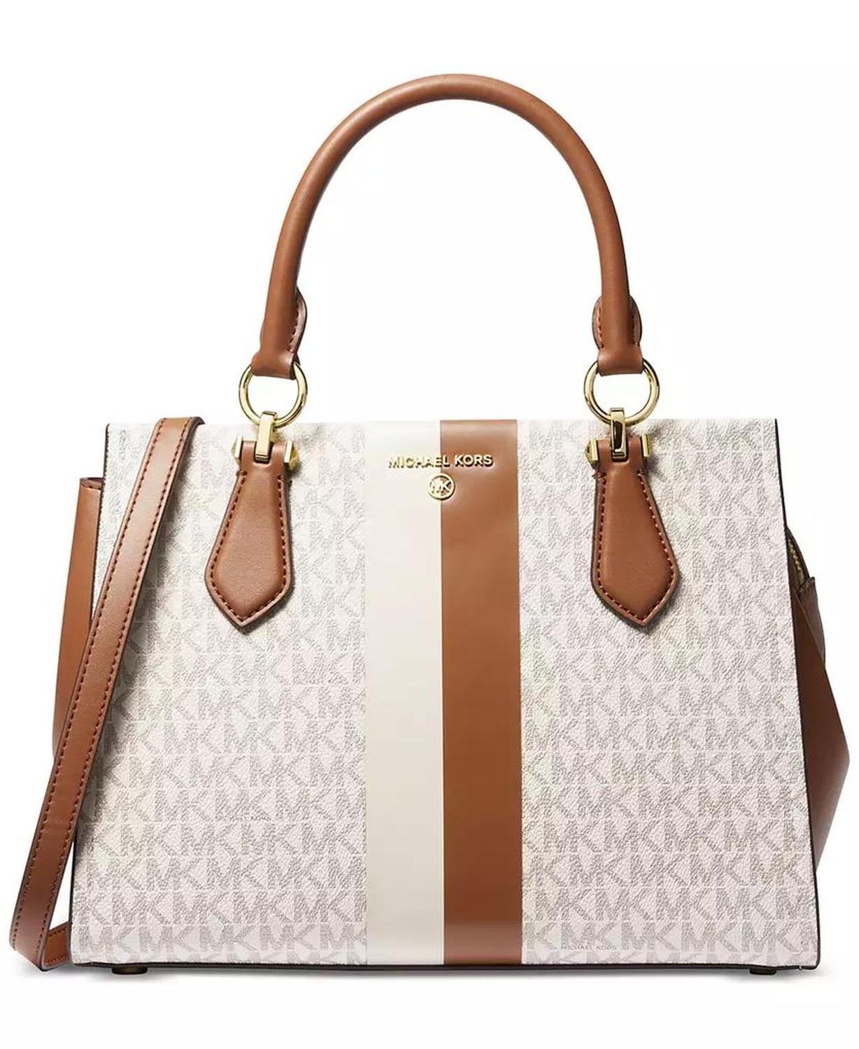 Logo Marilyn Medium Stripe Satchel